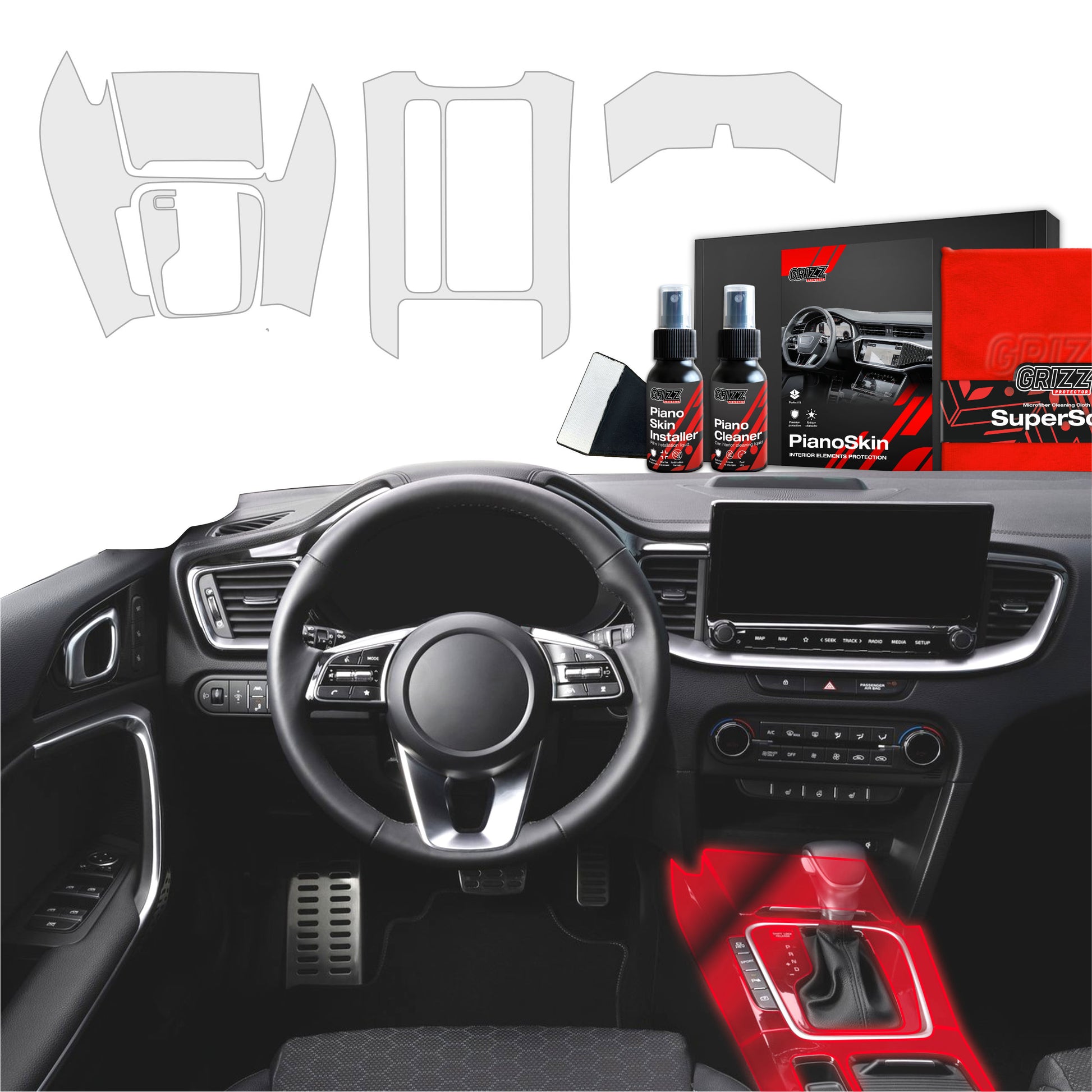 Scratch-resistant film for automotive interior elements