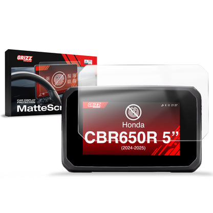 GrizzProtector Displayschutzfolie für Honda CBR650R 5" (2024-2025), matt, anti-fingerprint, Produktbox abgebildet.