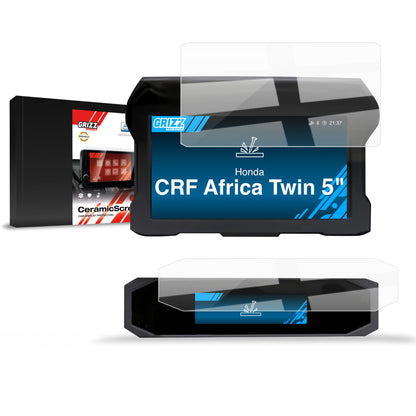 2-in-1 screen protector for Honda CRF 1100L Africa Twin 5" (2020-2026) navigation film, scratch-resistant, clear
