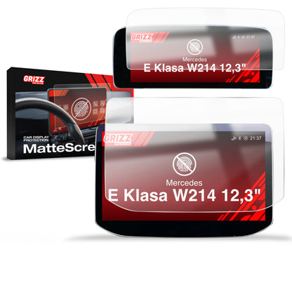 2in1 Displayschutzfolie für Mercedes E Klasse W214 Widescreen (2023-2026) Anti-Fingerprint, Matt