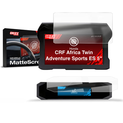 2-in-1 screen protector for Honda CRF1100L Africa Twin Adventure Sports ES 5" (2020-2026) anti-fingerprint, matte