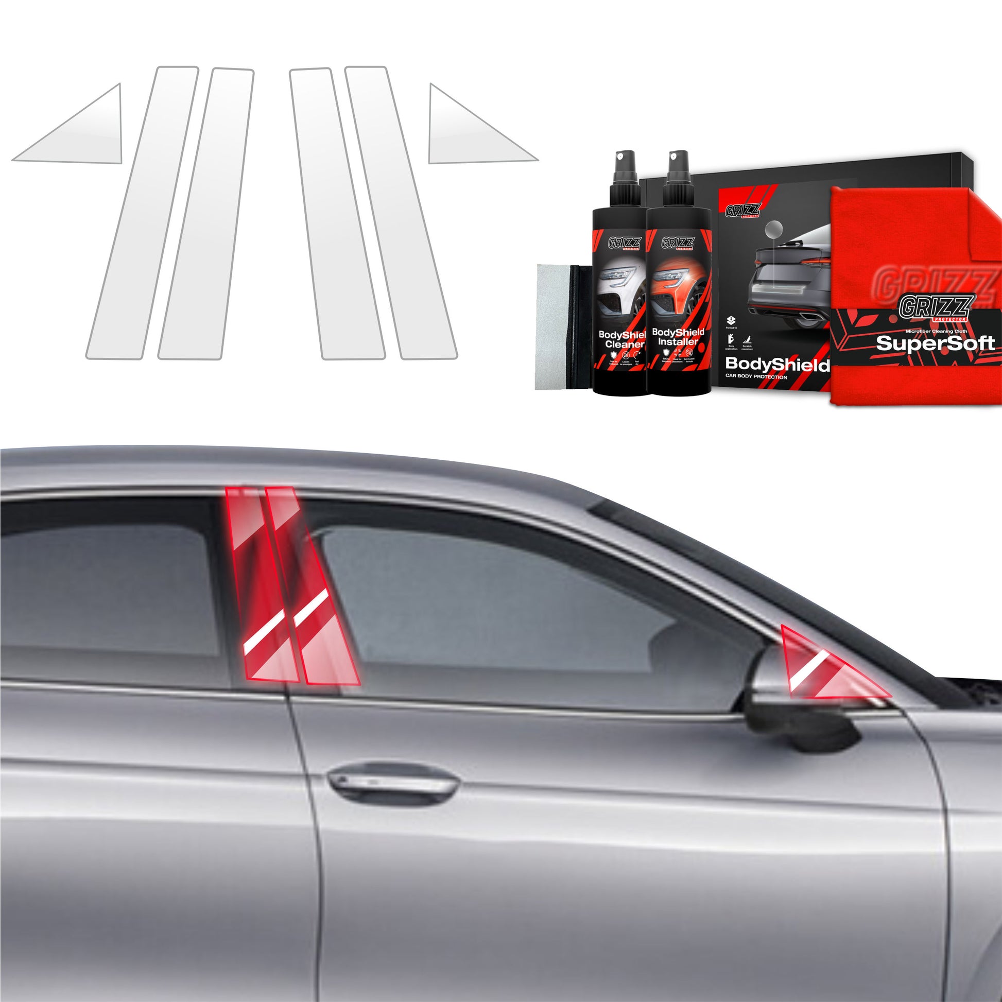 Protective film for exterior car parts – shields against scratches, chips, and scuffs