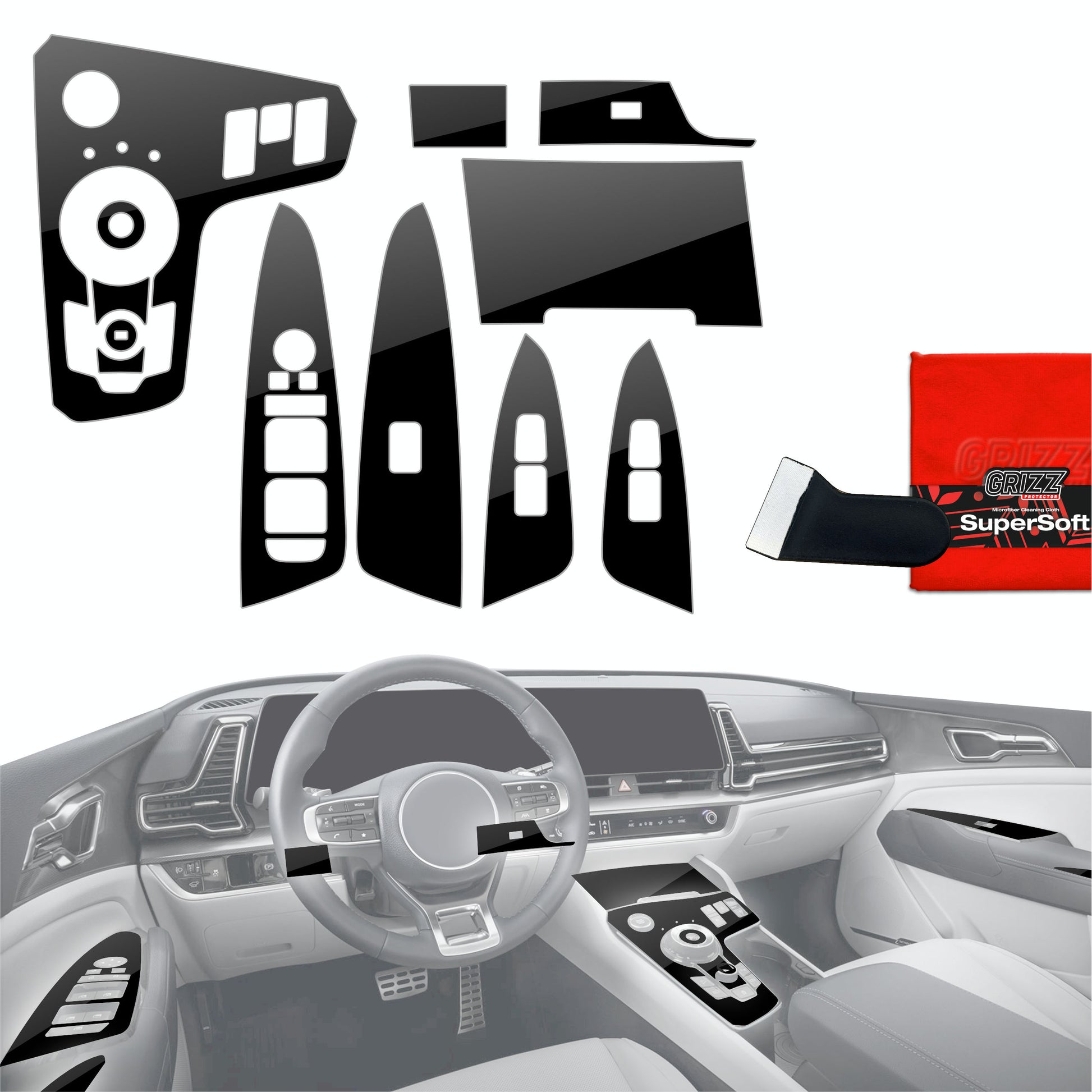 Scratch-resistant film for automotive interior elements