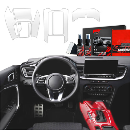 Scratch-resistant film for automotive interior elements