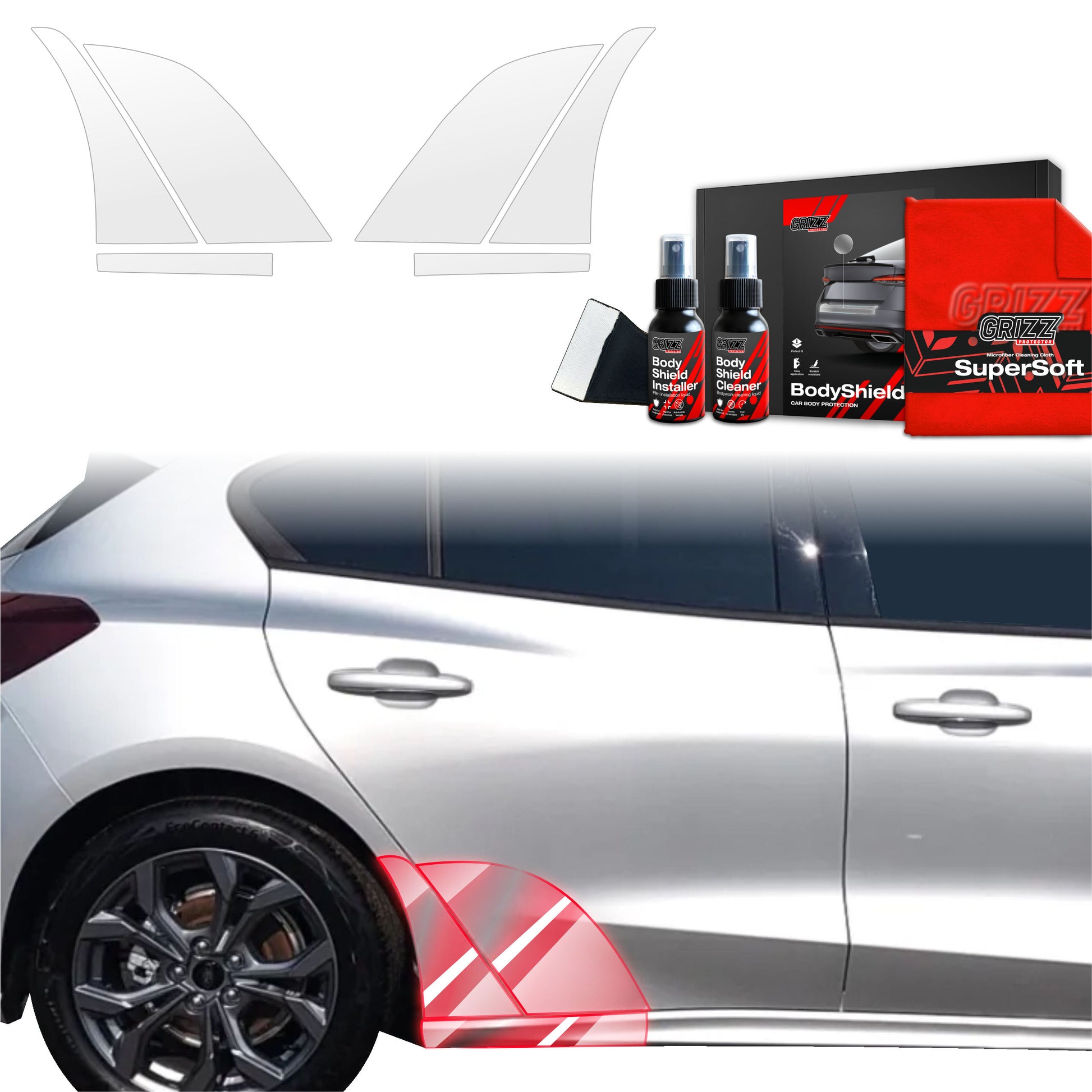 Protective film for exterior car parts – shields against scratches, chips, and scuffs