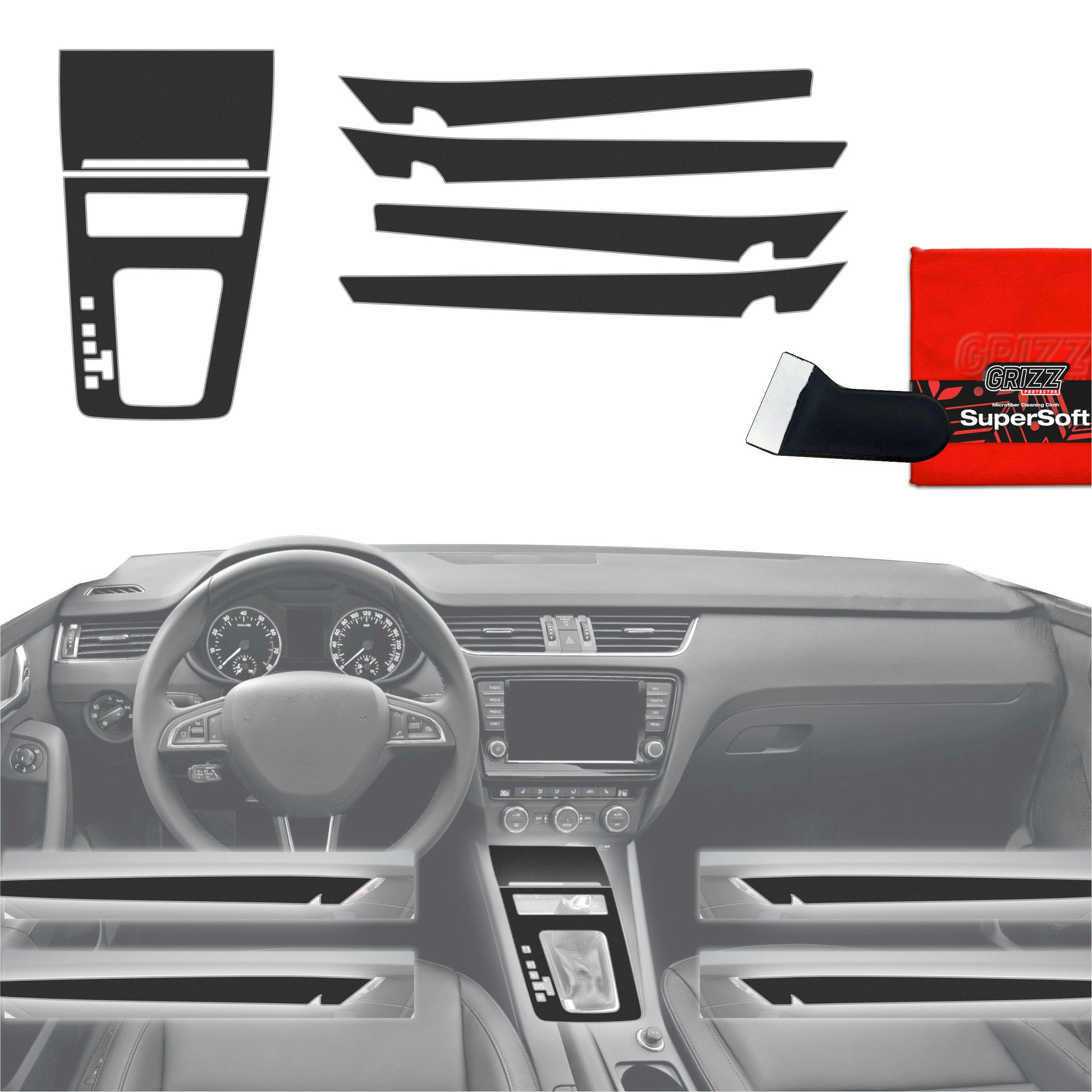 Scratch-resistant film for automotive interior elements
