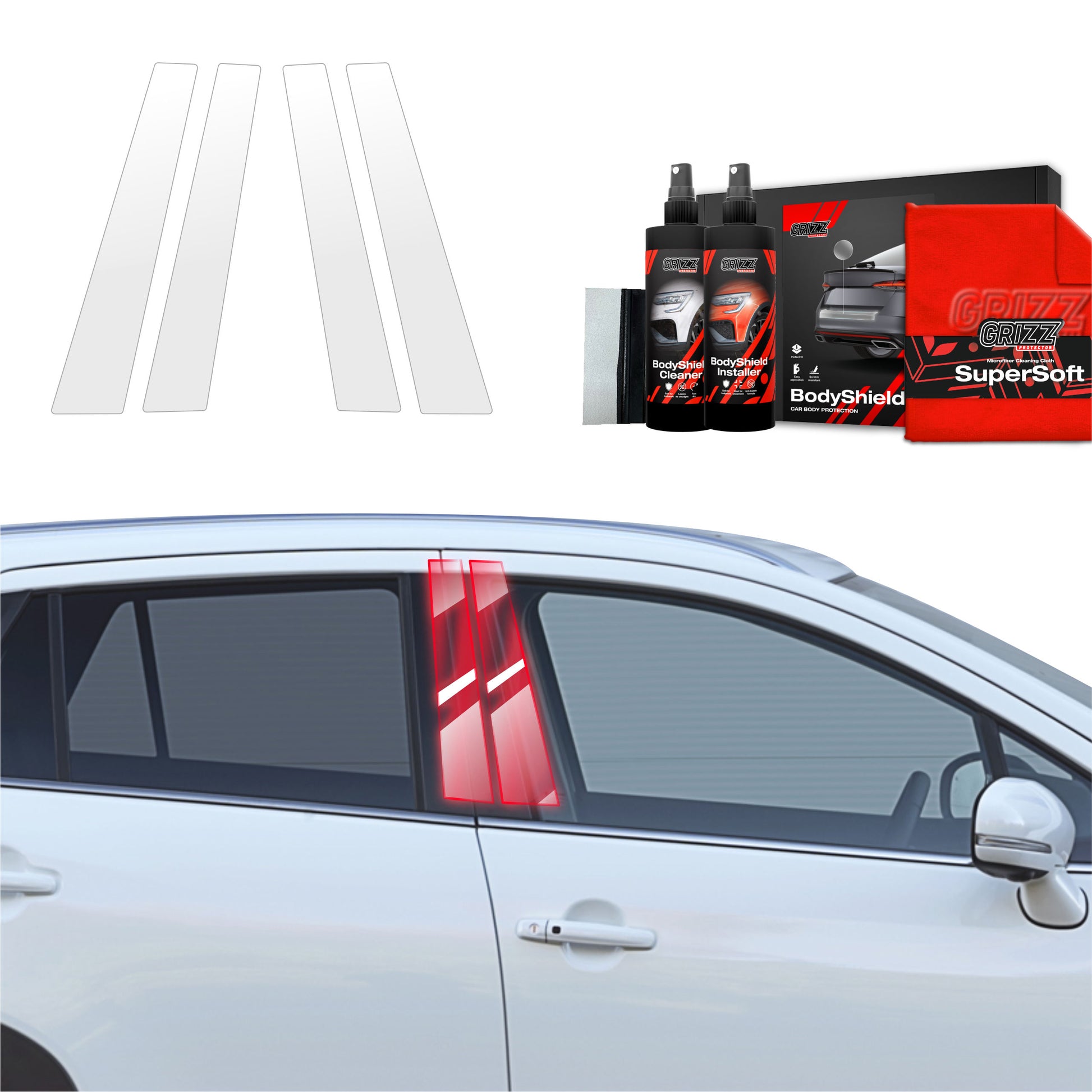 Protective film for exterior car parts – shields against scratches, chips, and scuffs