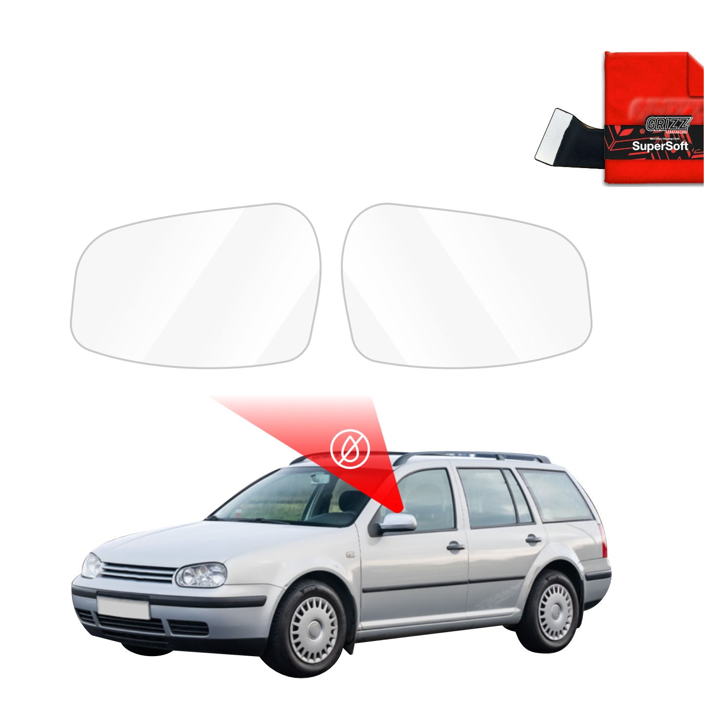 Rain protection film for exterior mirrors