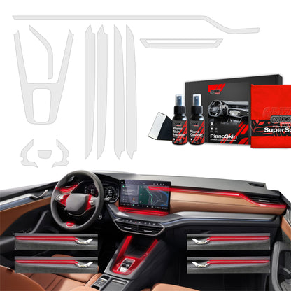 Protect your Skoda Octavia 4 (2020-2024) with GrizzProtector 11in1 matte trim kit for console & dashboard.