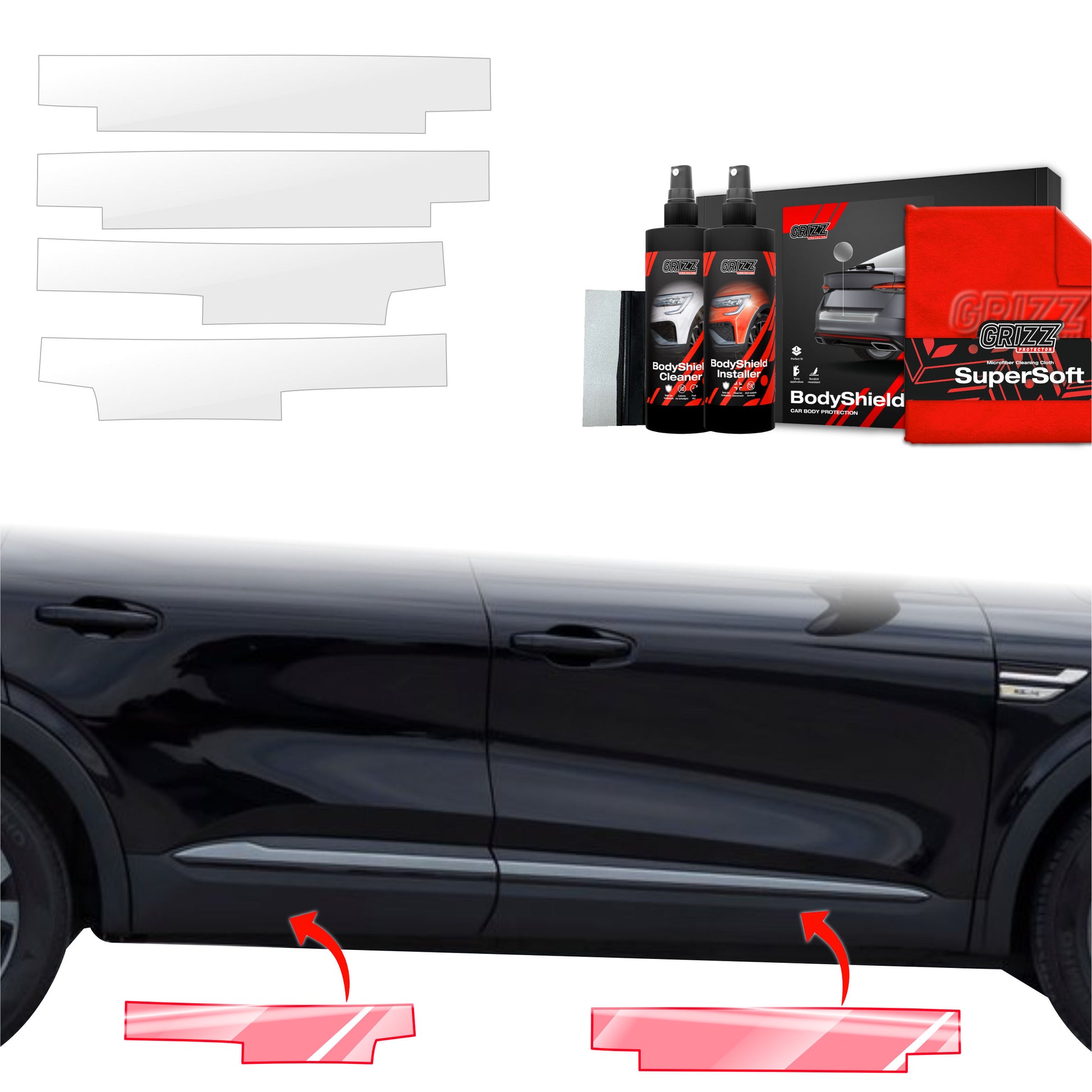 Protective film for exterior car parts – shields against scratches, chips, and scuffs