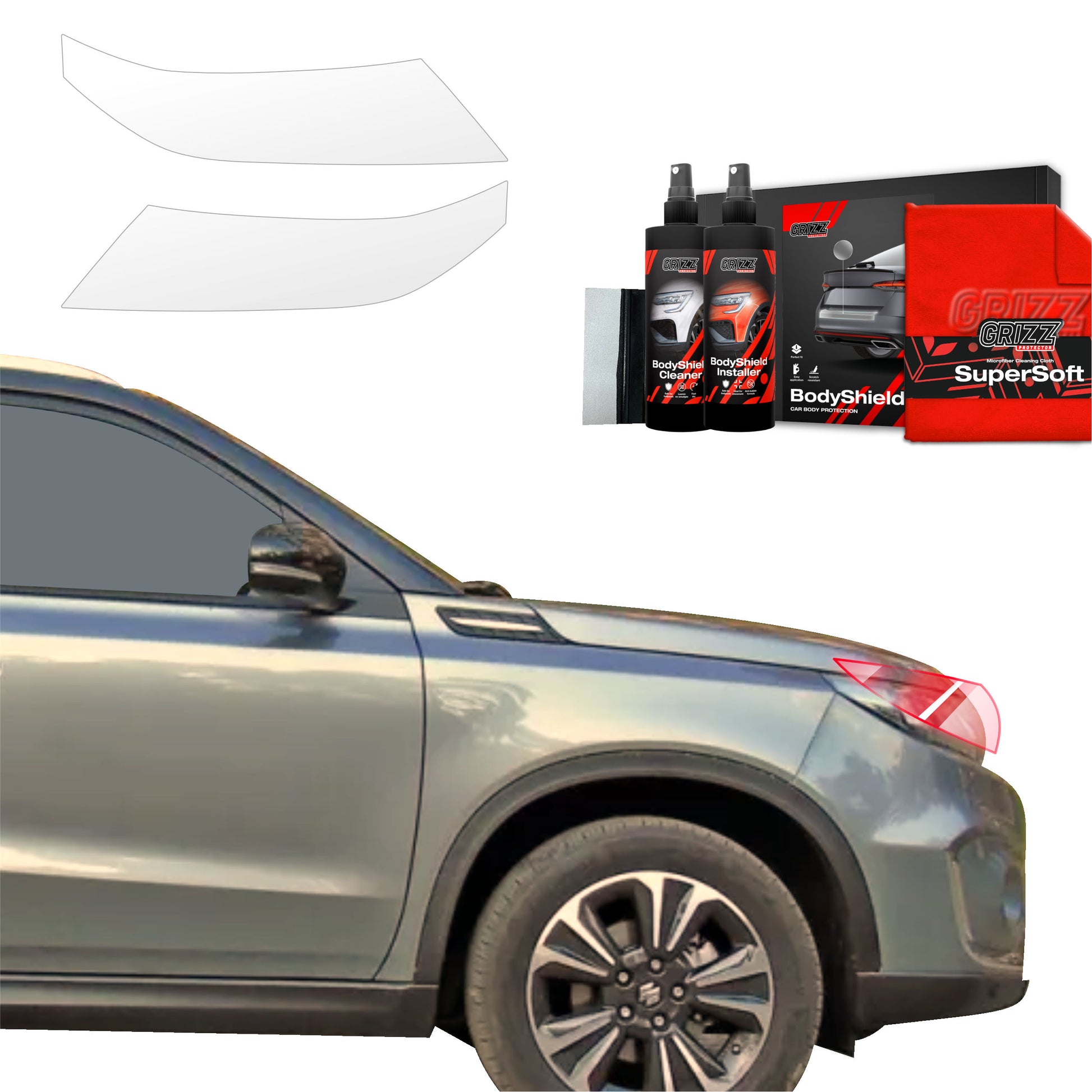 Protective film for exterior car parts – shields against scratches, chips, and scuffs