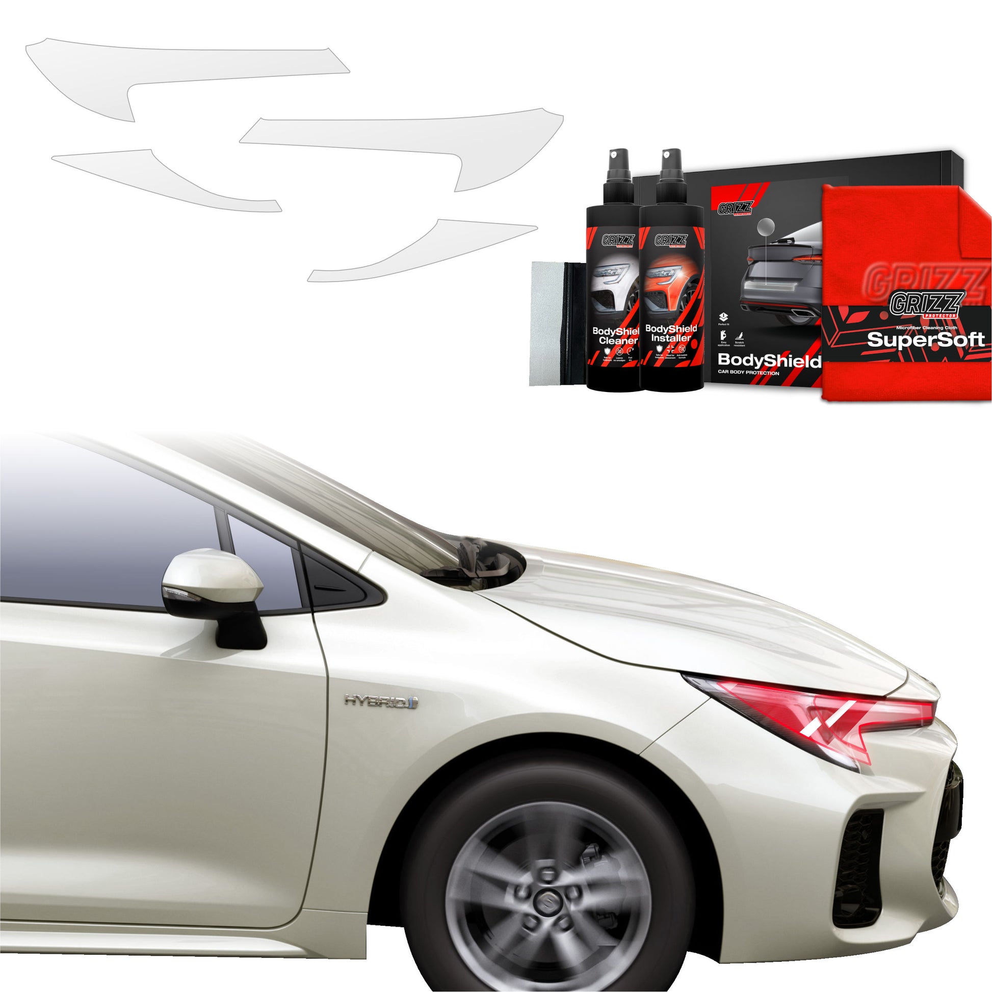 Protective film for exterior car parts – shields against scratches, chips, and scuffs