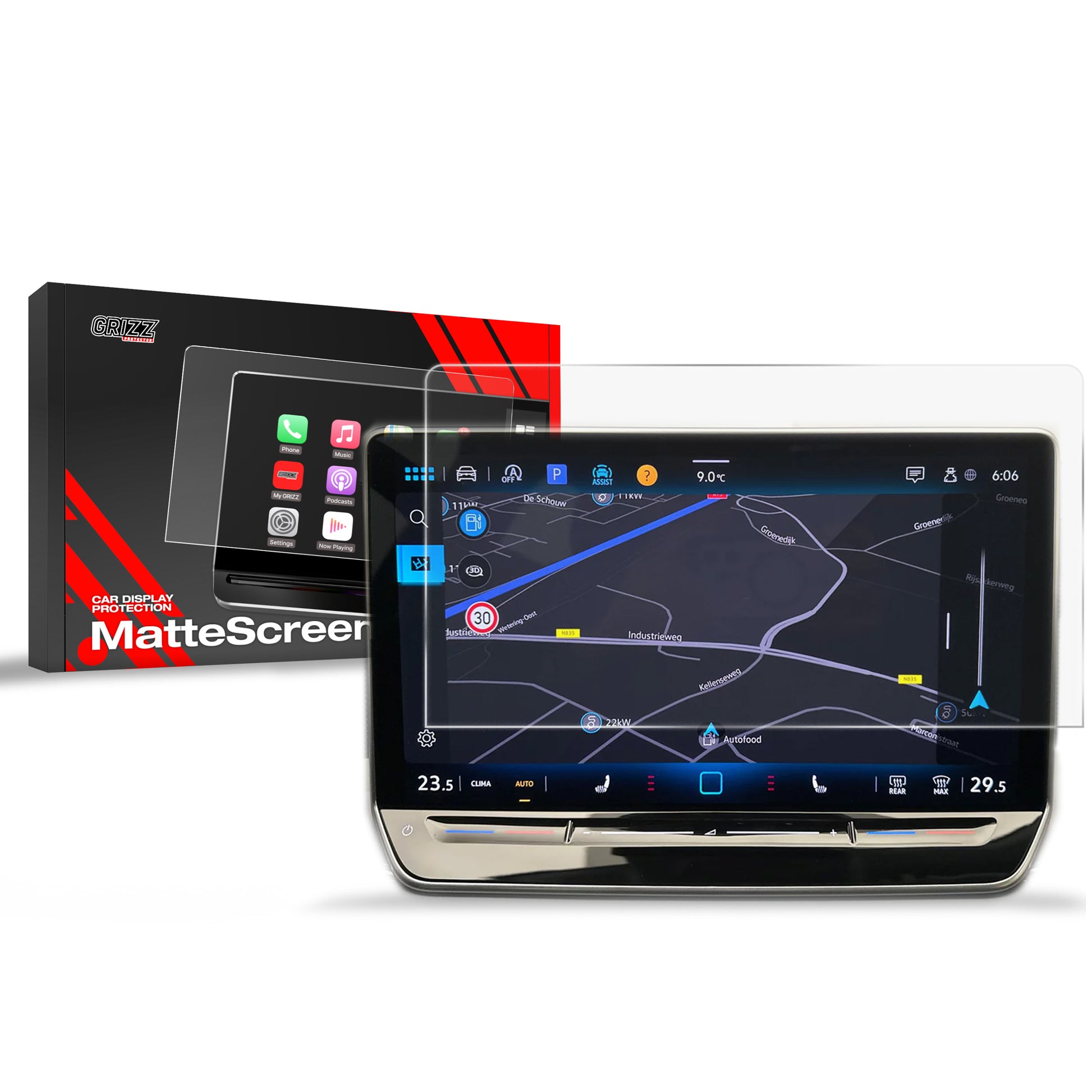 Anti-fingerprint screen protector for car touchscreen