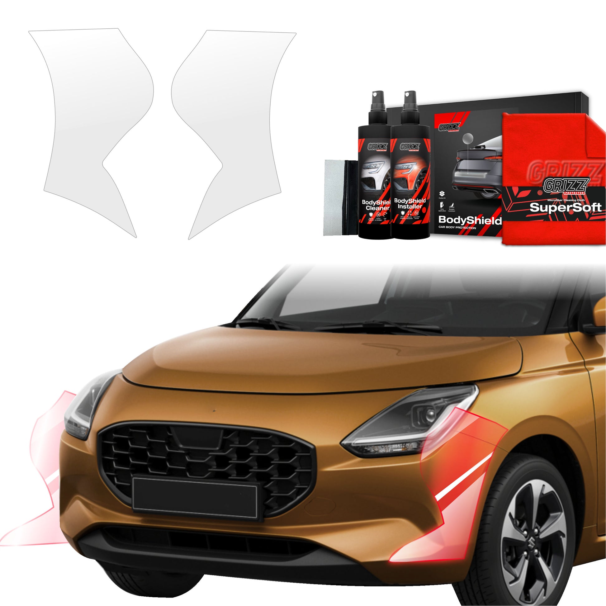 Protective film for exterior car parts – shields against scratches, chips, and scuffs