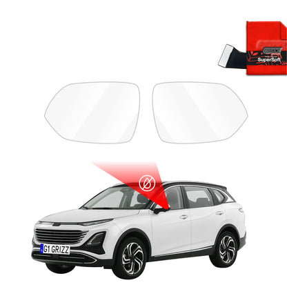 Rain protection film for exterior mirrors