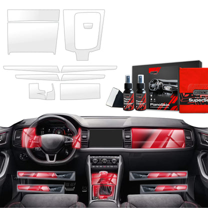 Scratch-resistant film for automotive interior elements