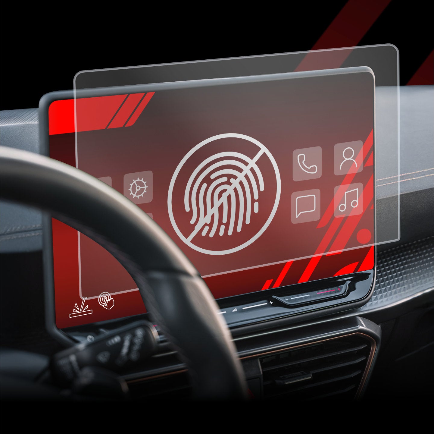 GrizzProtector Displayschutzfolie for BYD Atto 3 15.6" (2022-2025), anti-fingerprint, matt, ideal for navigation screens.