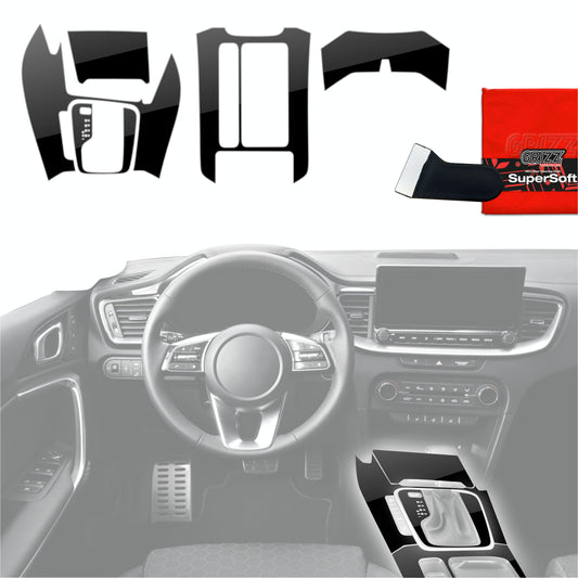 Scratch-resistant film for automotive interior elements