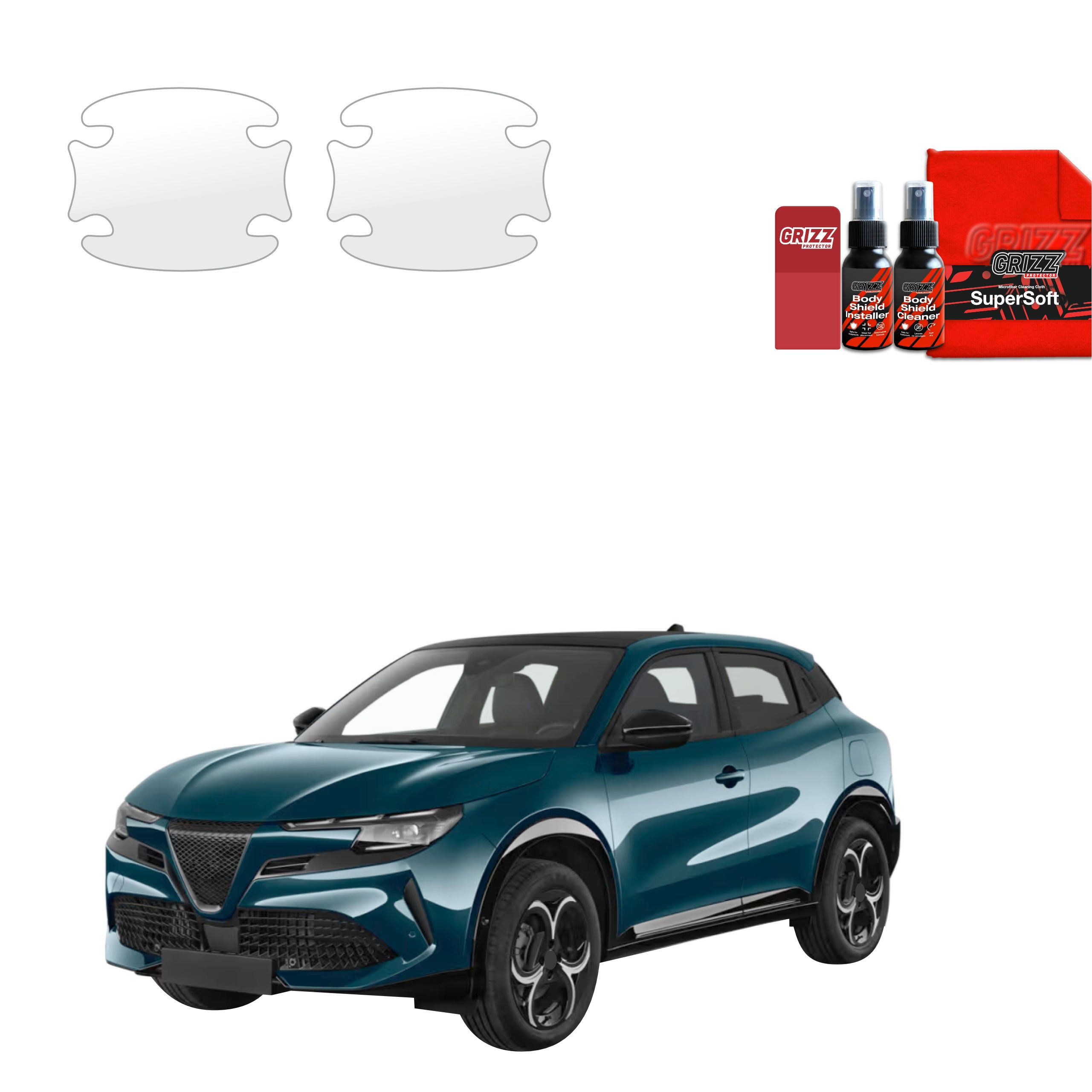 2in1 Protective film for door handle recesses - Alfa Romeo Junior (202 ...
