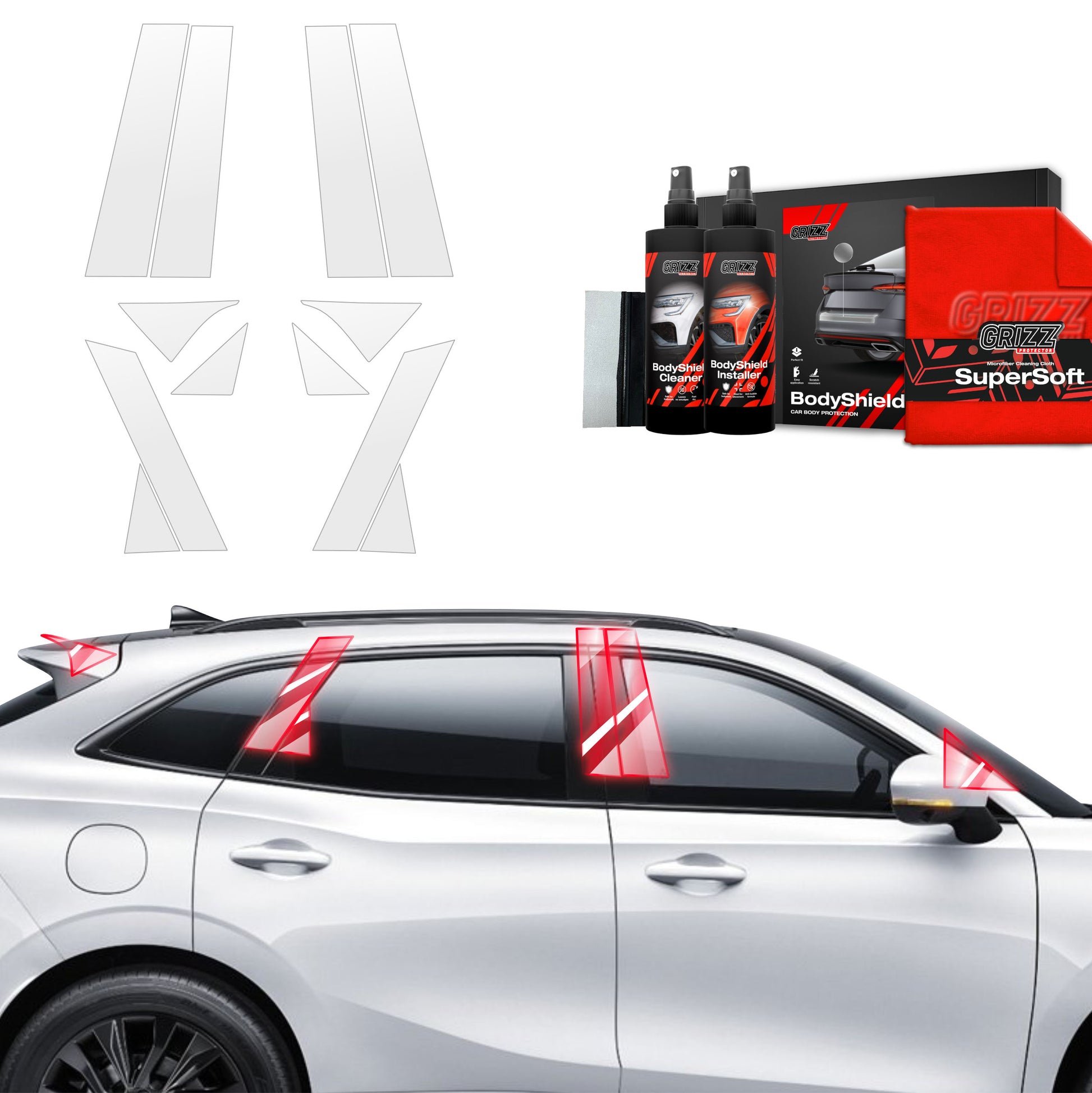 Protective film for exterior car parts – shields against scratches, chips, and scuffs