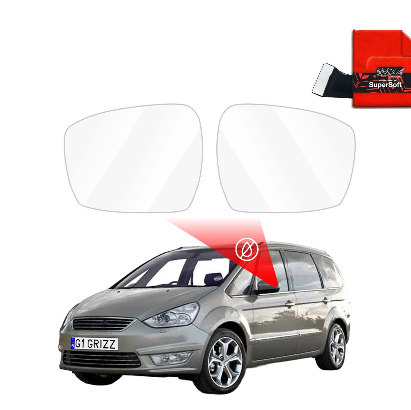 Rain protection film for exterior mirrors