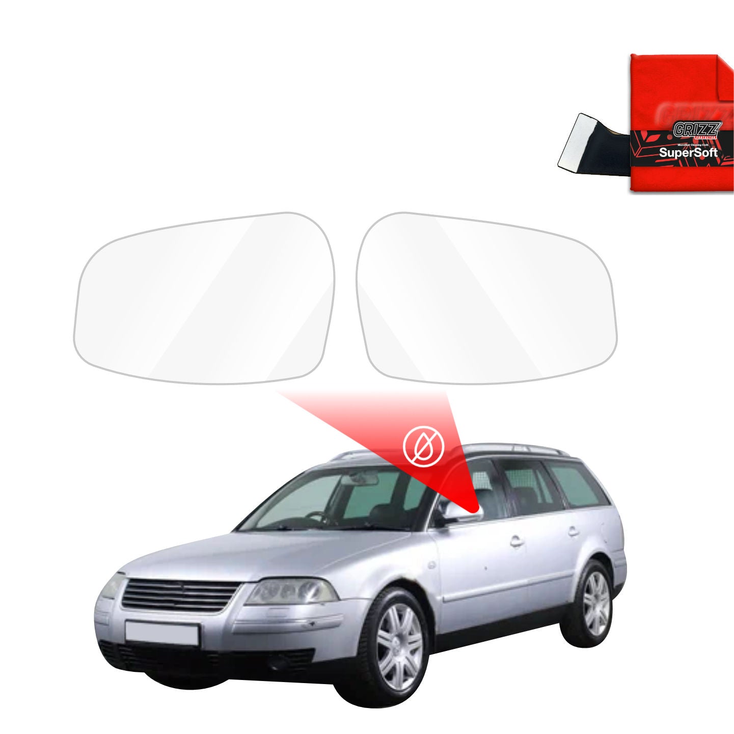 Rain protection film for exterior mirrors