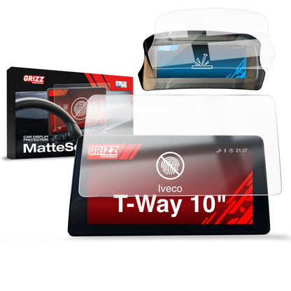 2in1 Displayschutzfolie für IVECO T-Way 10" (2024-2026) Anti-Fingerprint, Matt