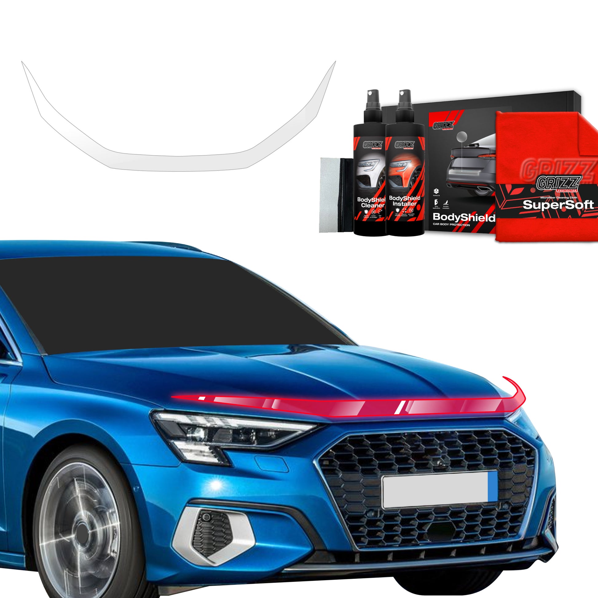 Protective film for exterior car parts – shields against scratches, chips, and scuffs