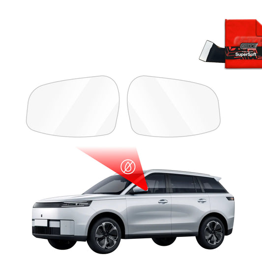 Rain protection film for exterior mirrors