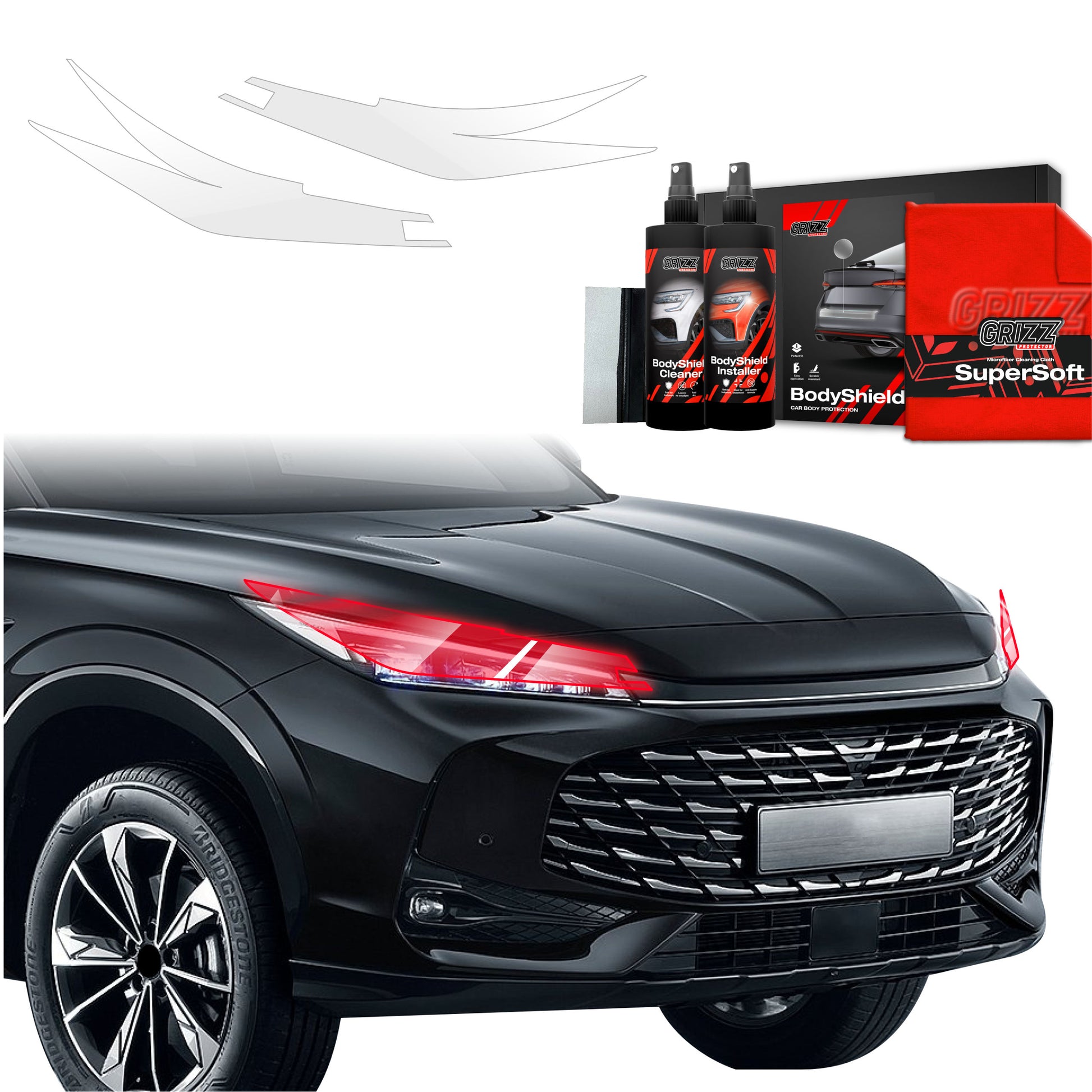 Protective film for exterior car parts – shields against scratches, chips, and scuffs