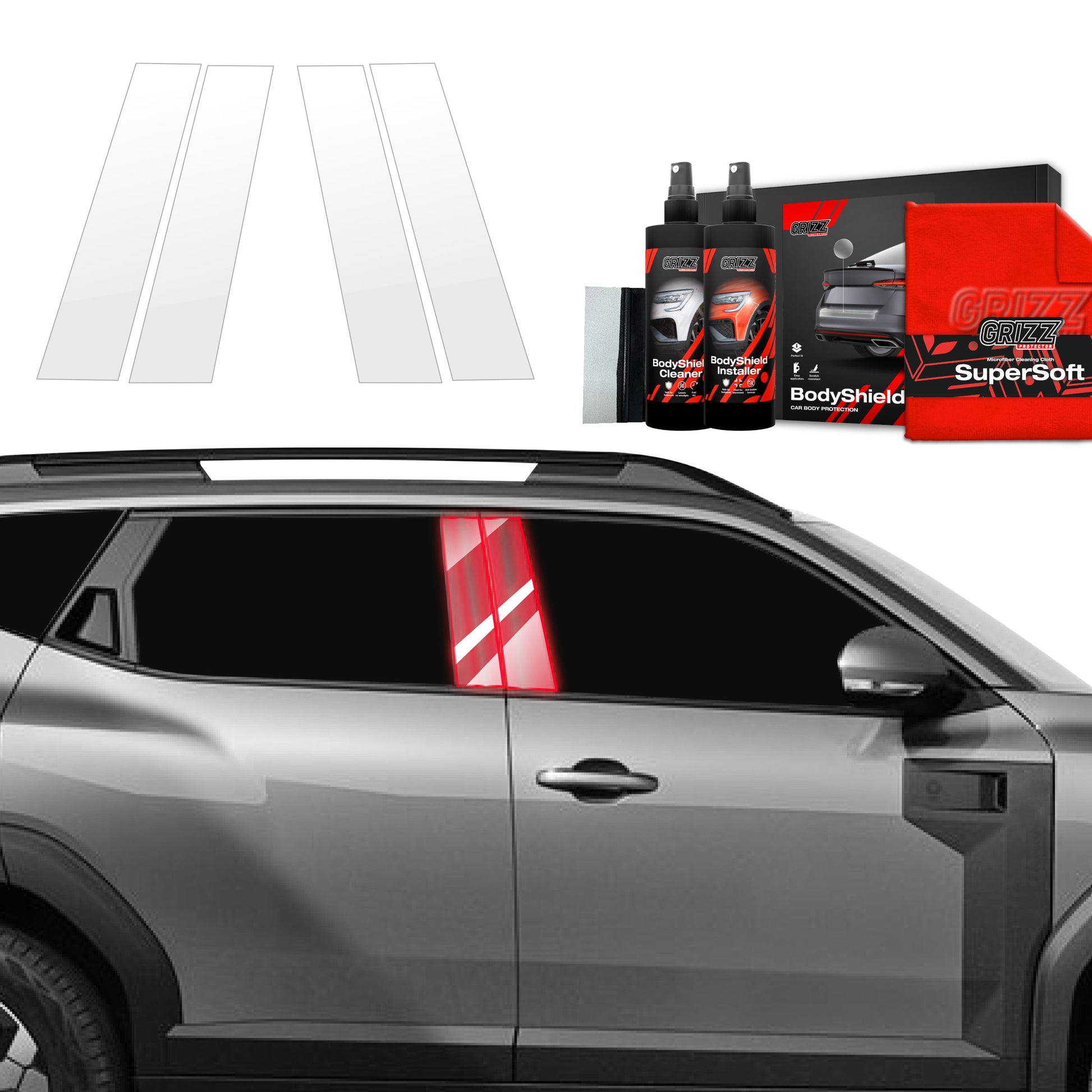 Protective film for exterior car parts – shields against scratches, chips, and scuffs