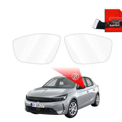 Rain protection film for exterior mirrors