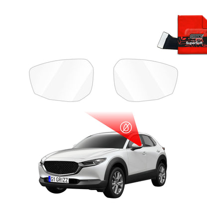 Rain protection film for exterior mirrors