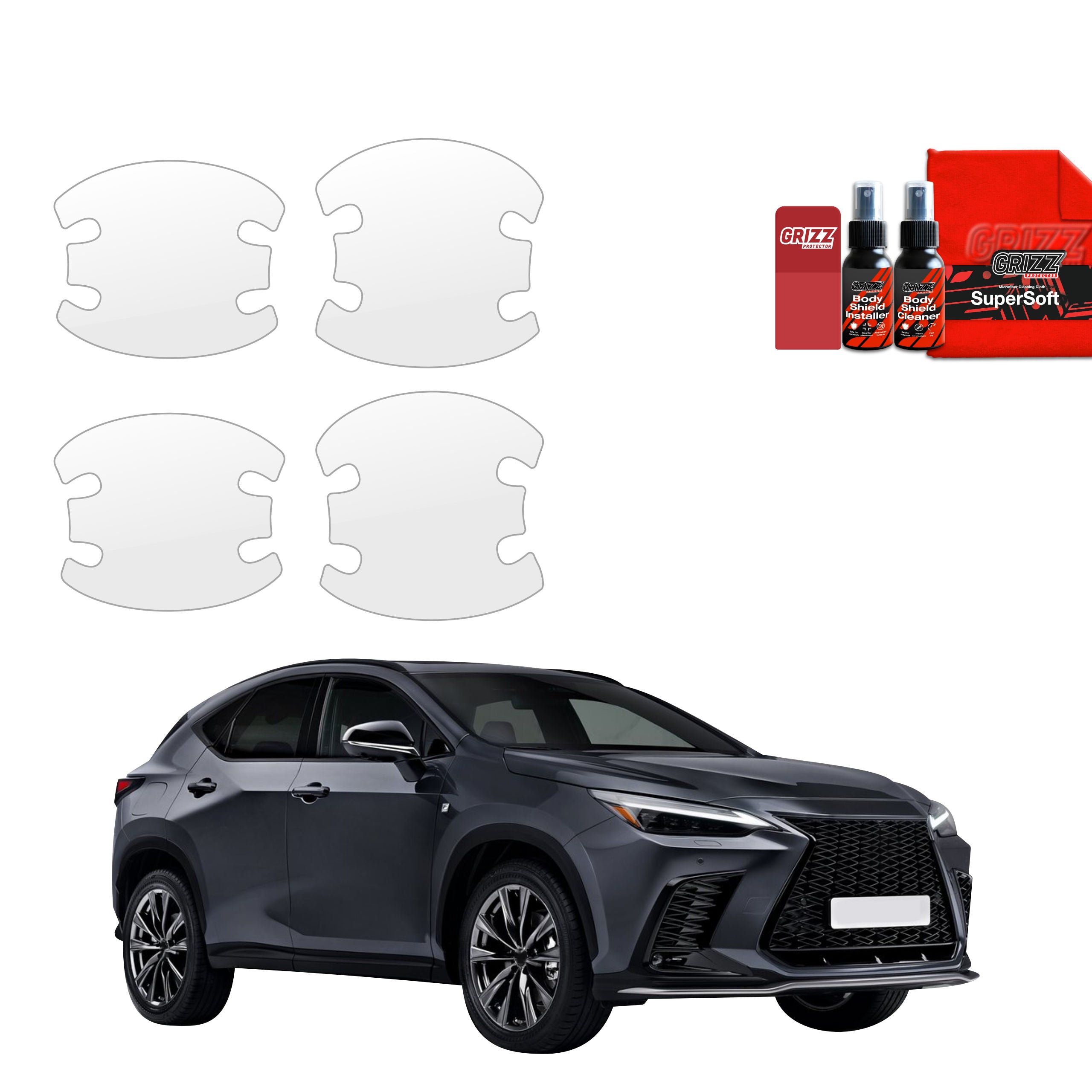 4in1 Protective Film for Door Handle Recesses - Lexus NX 350h