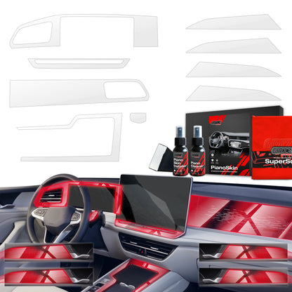 Scratch-resistant film for automotive interior elements