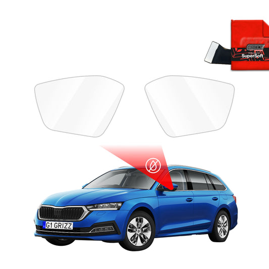 Rain protection film for exterior mirrors