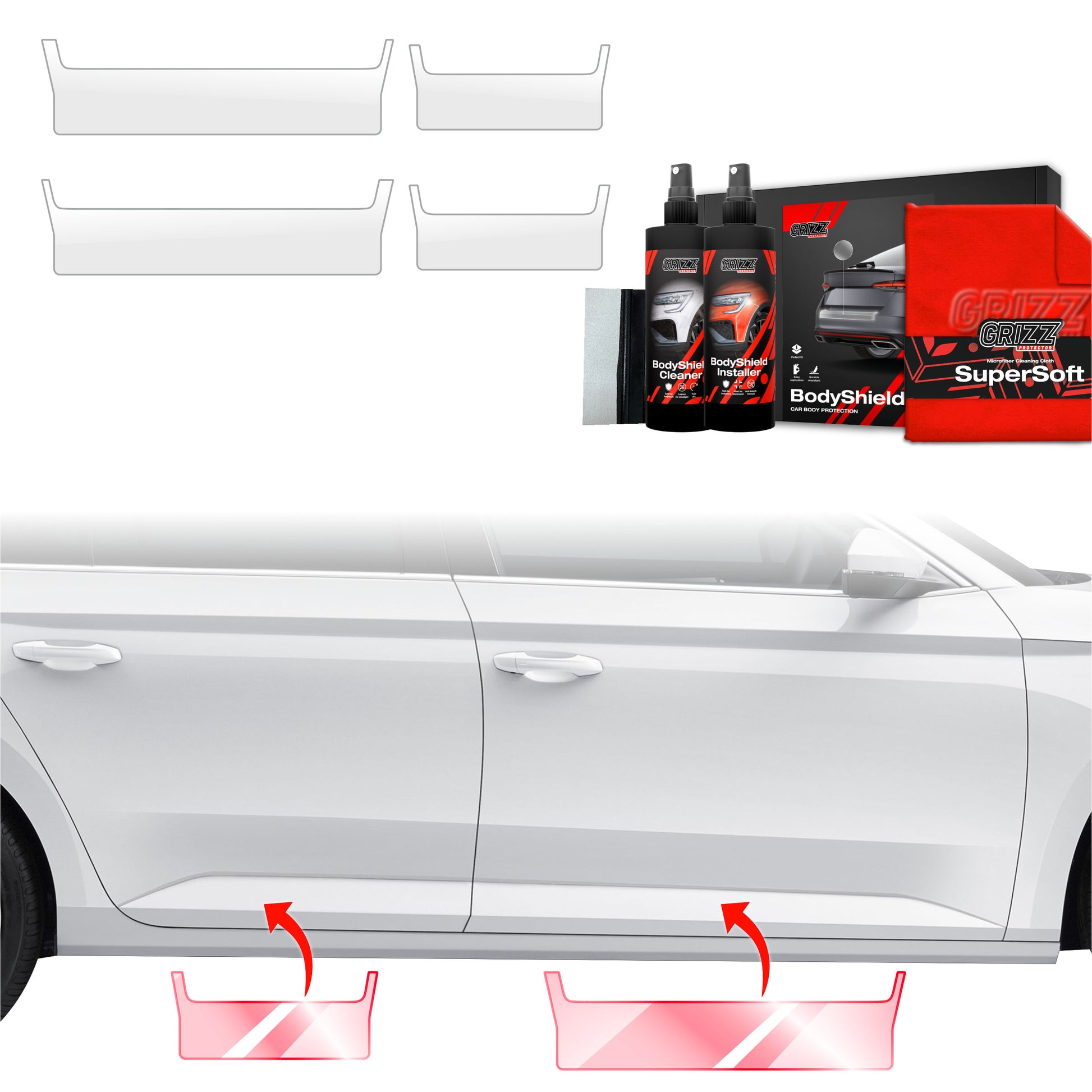 Protective film for exterior car parts – shields against scratches, chips, and scuffs