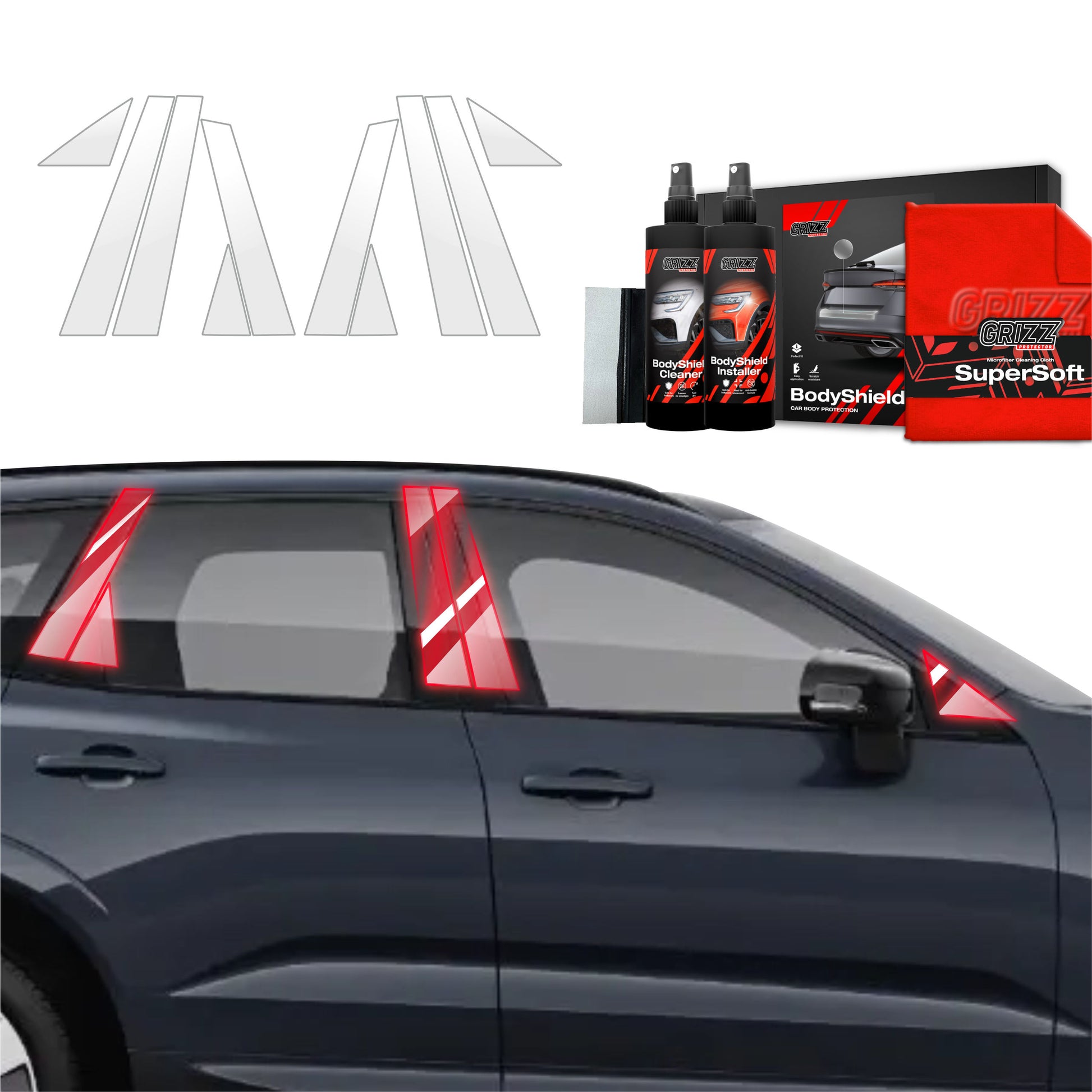 Protective film for exterior car parts – shields against scratches, chips, and scuffs