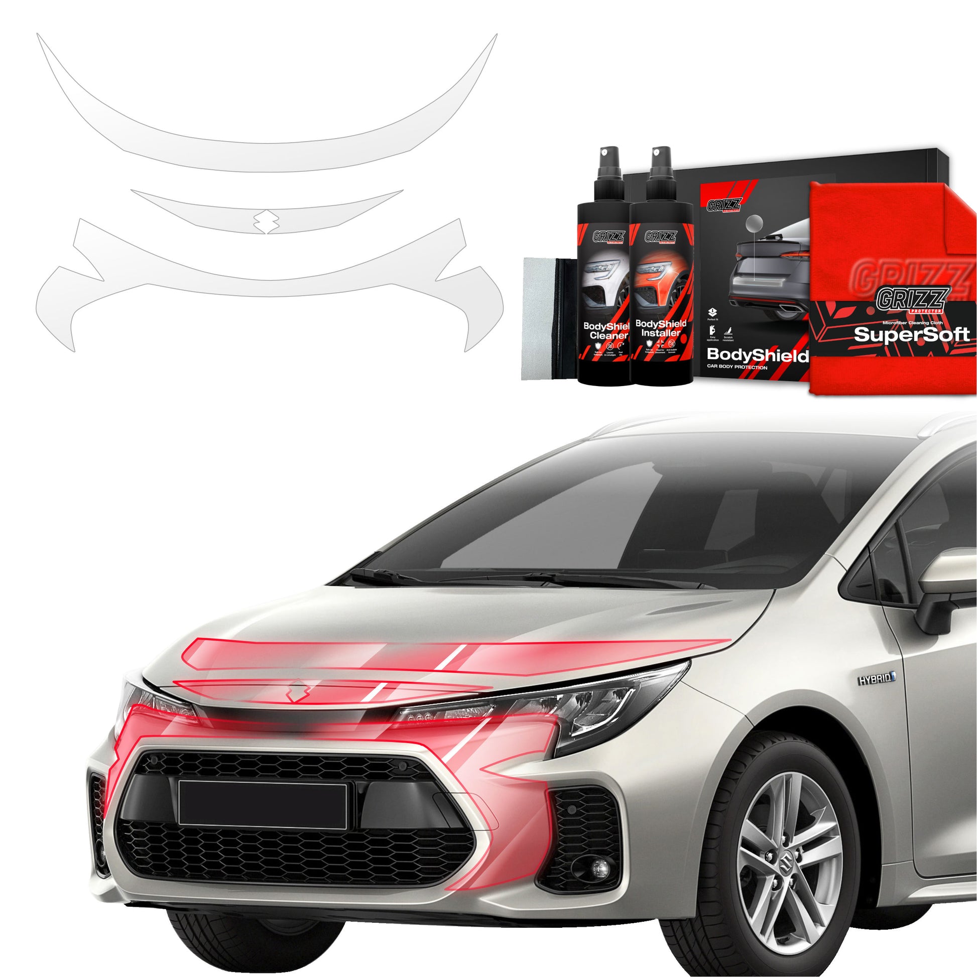 Protective film for exterior car parts – shields against scratches, chips, and scuffs