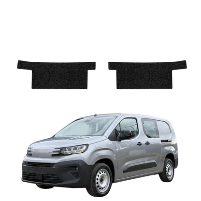 2in1 zwarte technische coating voor voorste dorpels zonder uitsparing - Peugeot Partner (2018-2026)