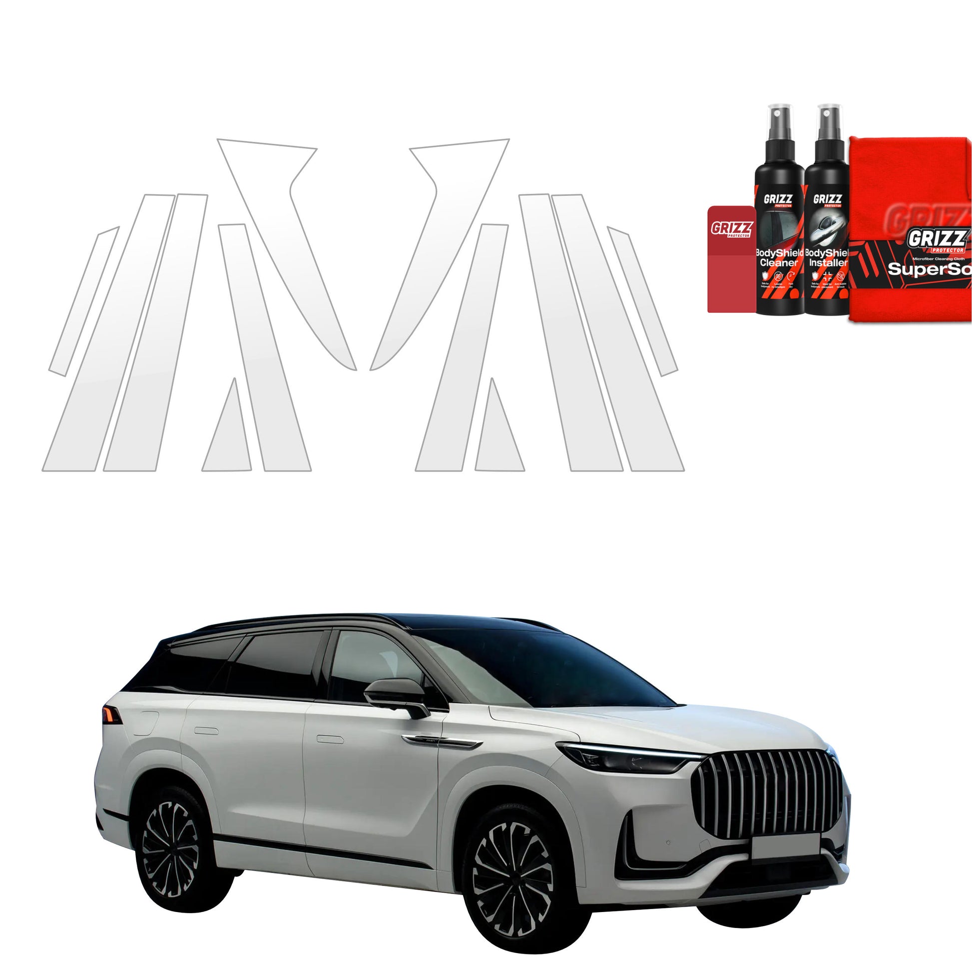 Protective film for exterior car parts – shields against scratches, chips, and scuffs