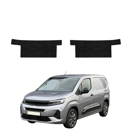 2in1 Black technical coating for front sills without cutout - Opel Combo Cargo (2018-2026)