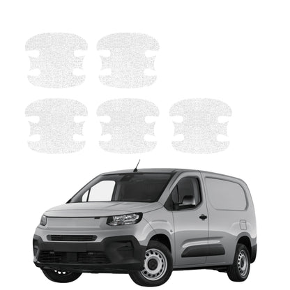 Revestimiento técnico blanco 5en1 para huecos de manijas de puerta - Fiat Doblo Cargo (2018-2026)